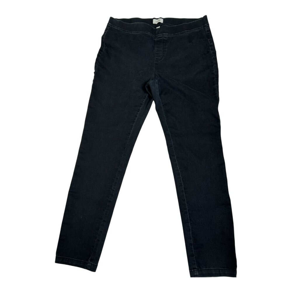 Per Se Women's Pull-On‎  Black Pants Size 1X Elastic Waist Band Casual
